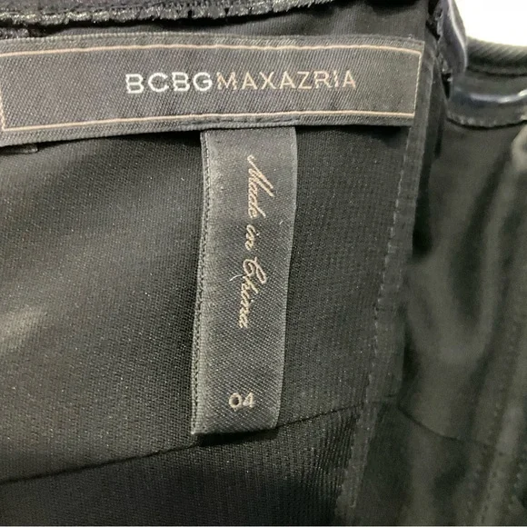 BCBG MaxAzria “April” Black Strapless Corset Silk Chiffon Hi-Low Dress - Picture 11 of 16